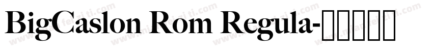 BigCaslon Rom Regula字体转换